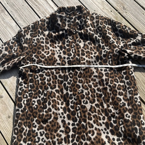 Ellen Tracy lovely leopard print wool blend 3/4 length coat 20W - Picture 10 of 12